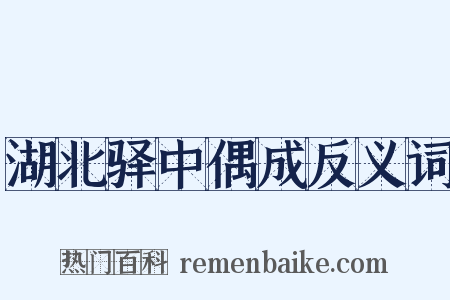 湖北驿中偶成反义词是什么意思的图片
